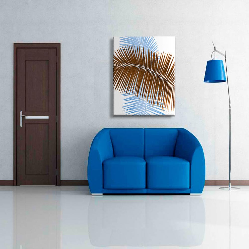Brown Blue Palm Frond, Limited Edition - Exclusive