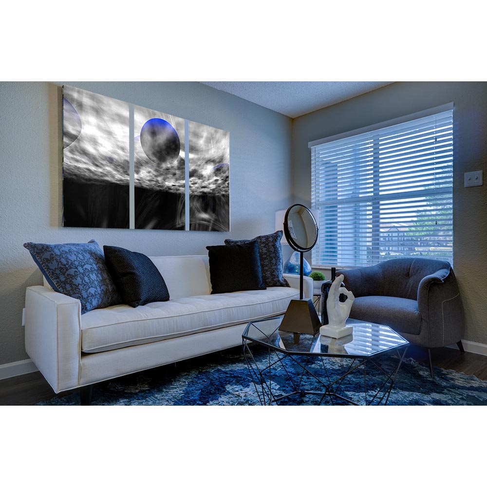 Turmoil Triptych with Blue, Limited Edition - Exclusive