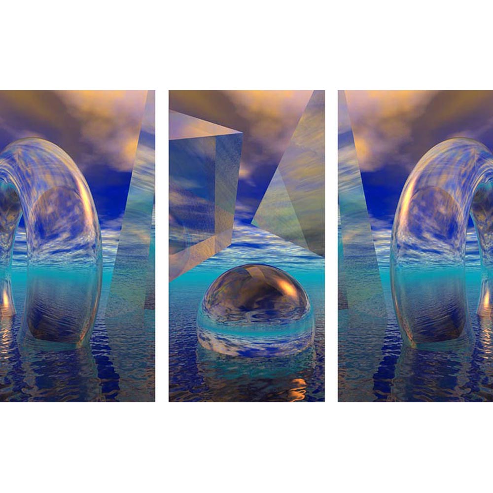 Aqua Triptych, Limited Edition - Exclusive