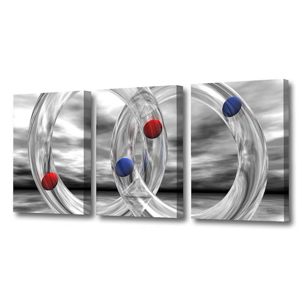 Glass Rings and Spheres Triptych, Limited Edition - Exclusive