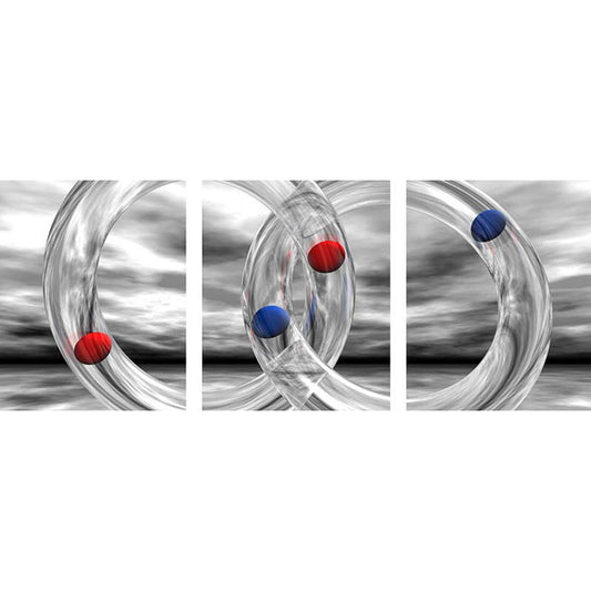 Glass Rings and Spheres Triptych, Limited Edition - Exclusive