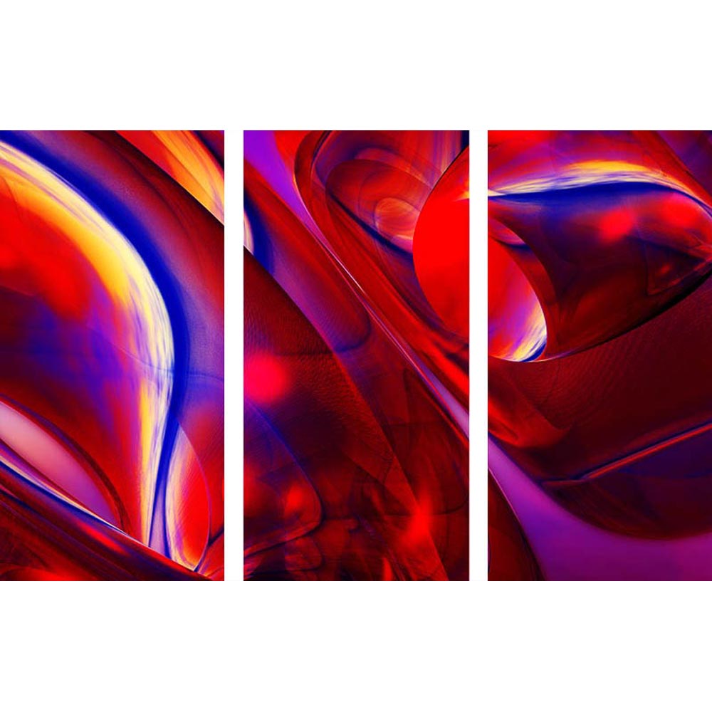 Red Swirls Triptych, Limited Edition - Exclusive