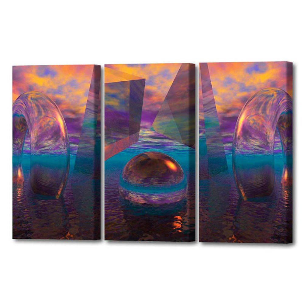 Purple Triptych, Limited Edition - Exclusive