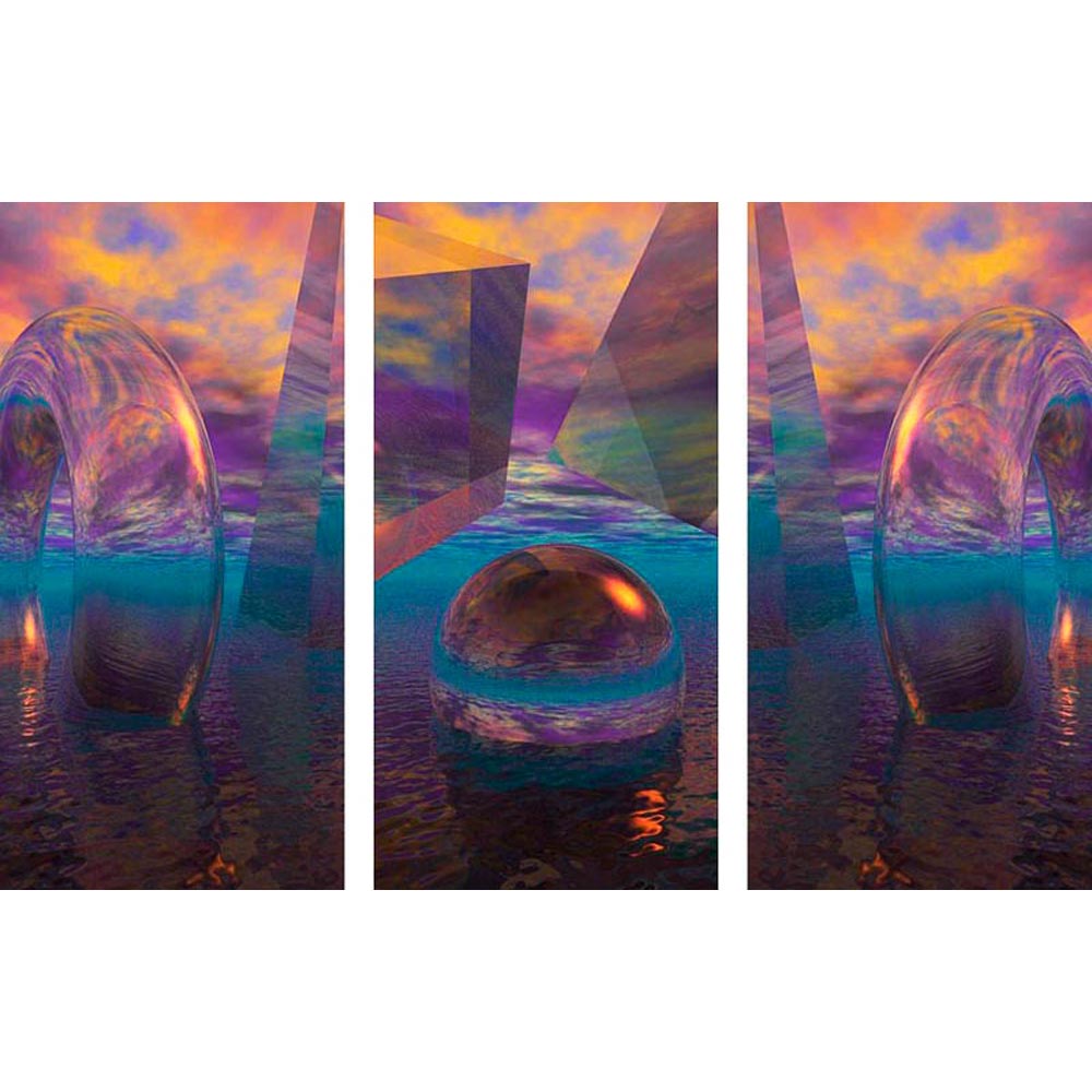 Purple Triptych, Limited Edition - Exclusive
