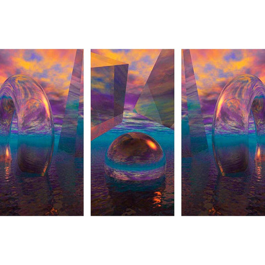 Purple Triptych, Limited Edition - Exclusive