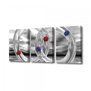 Glass Rings and Spheres Triptych