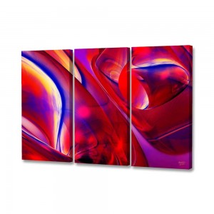 Red Swirls Triptych