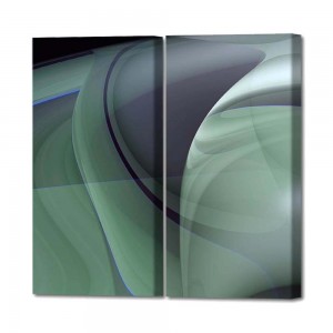 Olive Swirls Diptych